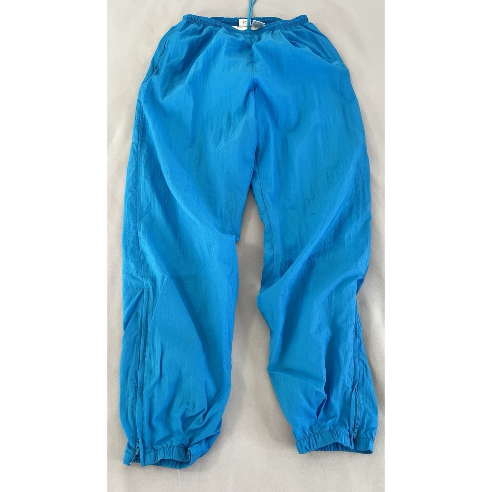 Vintage Nike Track Pants Mens‎ Large Blue Mesh Lined Jogger Nylon Swoosh 80s Y2K